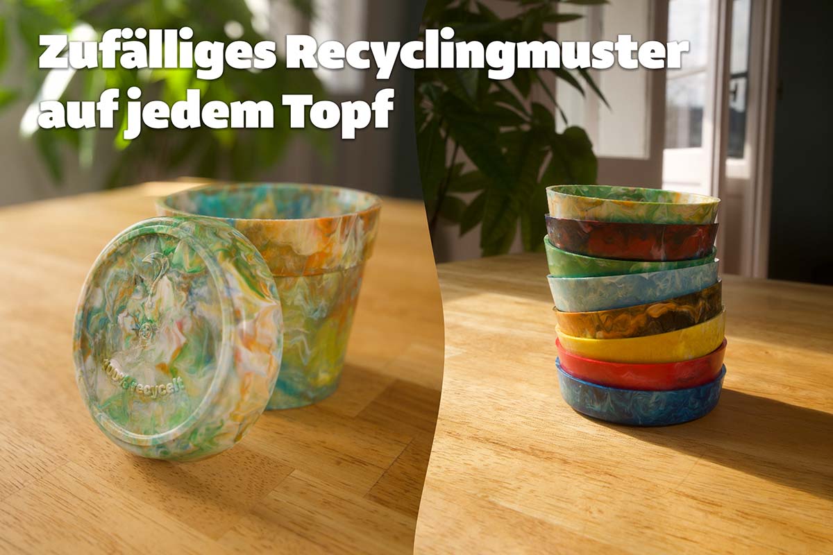 Recycling Blumentopf Close