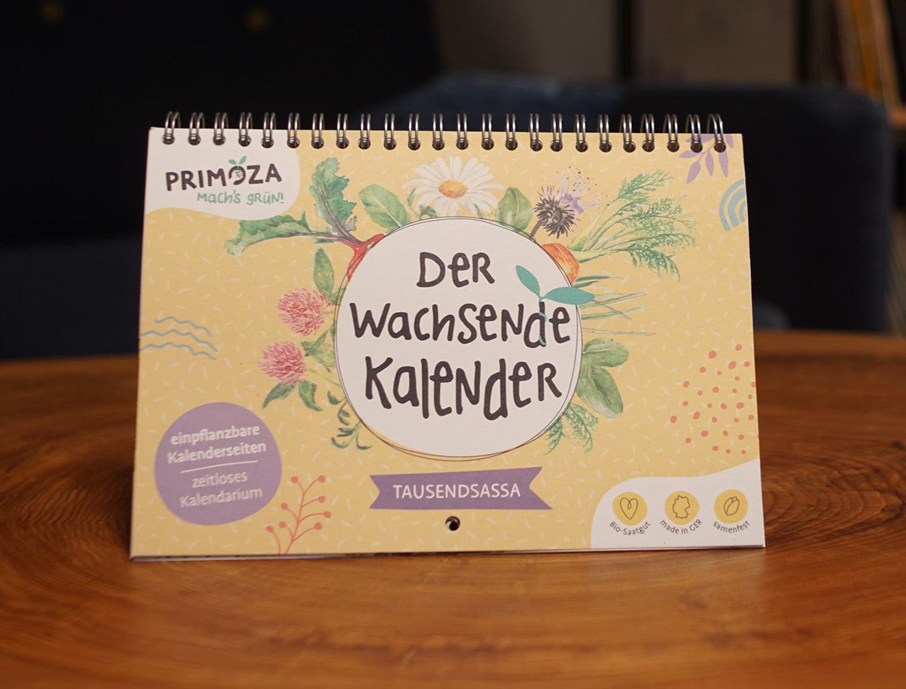 Wachsender Kalender (Tausendsassa) aufgestellt